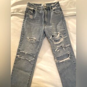 Rollas original cropped straight jeans